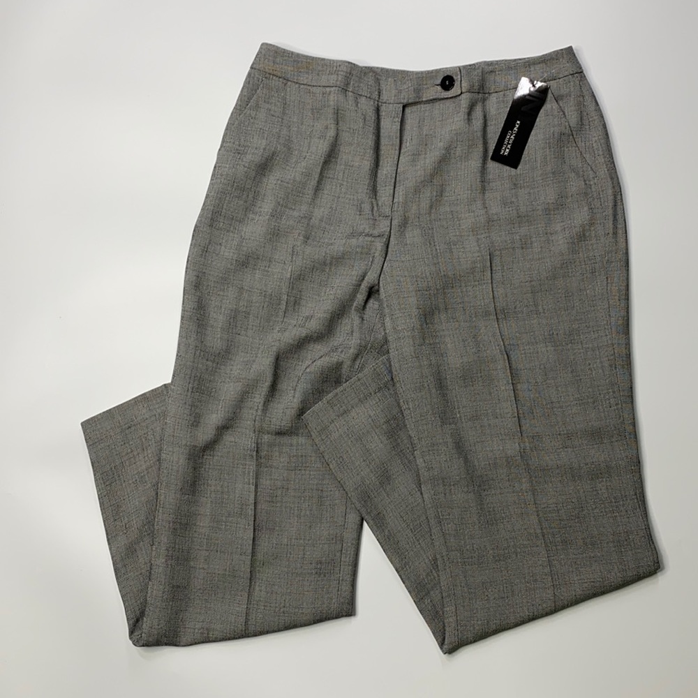 Jones New York Gray Momatre Lined Pants NWT Size 14 Black White